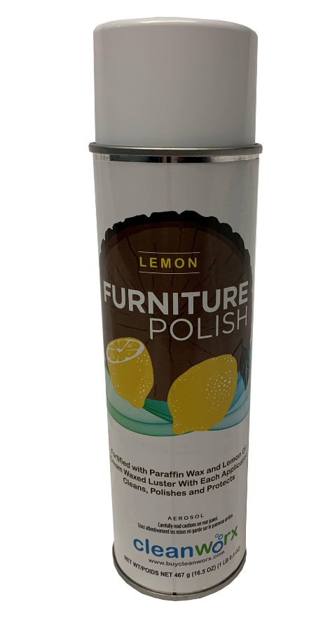 FURNITURE POLISH - AEROSOL  CLEANWORX LEMON 396G 