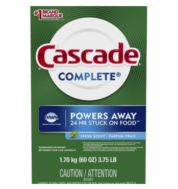 DISHWASHER DETERGENT - CASCADE  POWDER FRESH SCENT 6 X 1.7KG