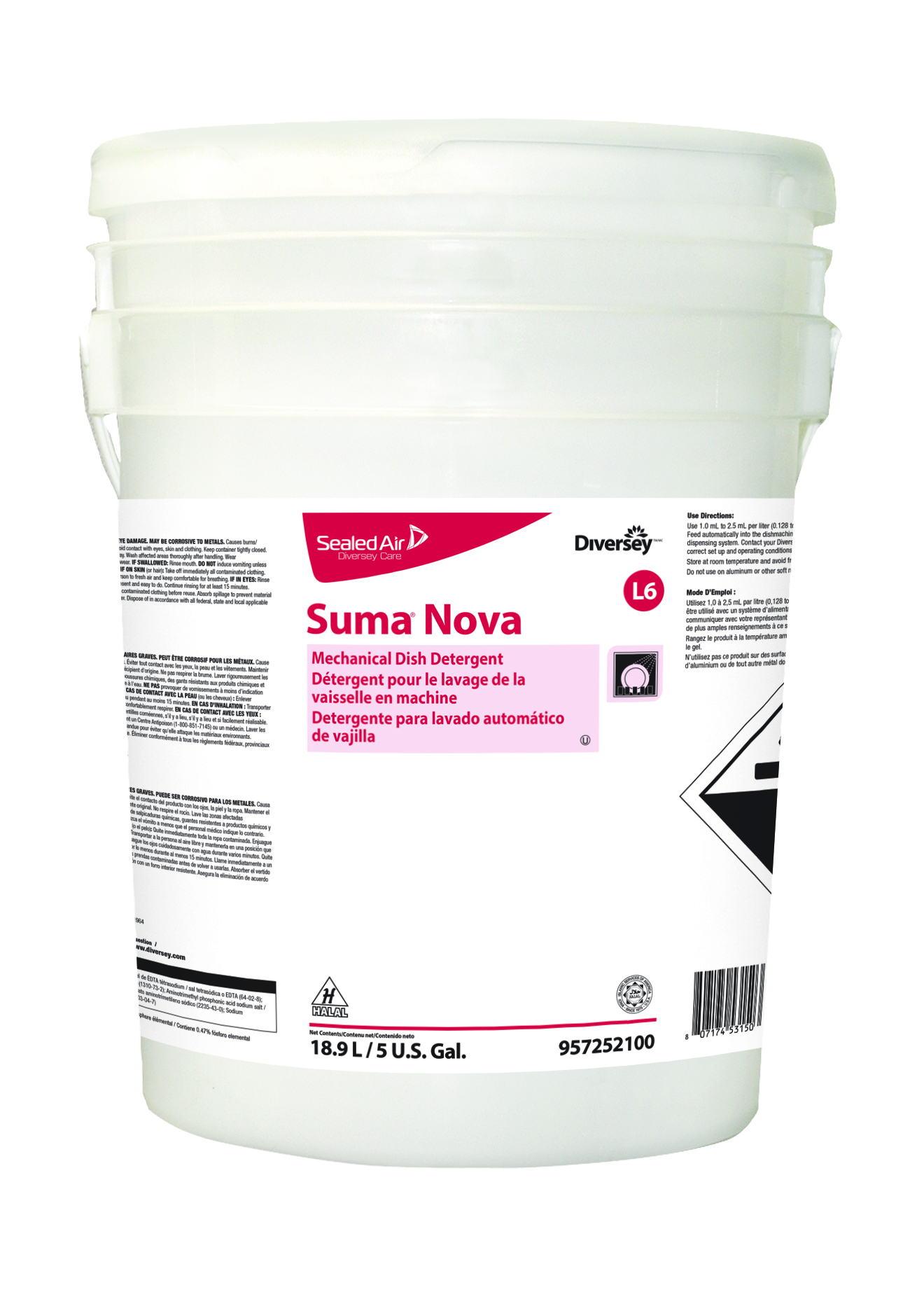 AUTO MACHINE DISH - L6 SUMA  NOVA MECHANICAL DISH LIQUID 