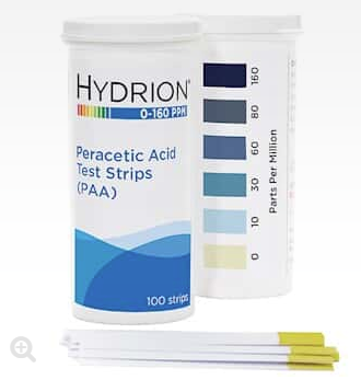 TEST STRIPS - PERACETIC ACID HYDRION PAA 0-160 PPM PARTS