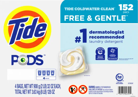LAUNDRY SOAP - TIDE COLDWATER  CLEAN PODS FREE &amp; GENTLE 
