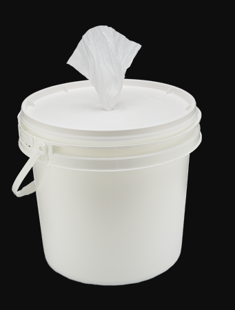 PAIL &amp; LID COMBO - EMPTY WHITE CONTAINER 2.5 GAL WITH SLIT