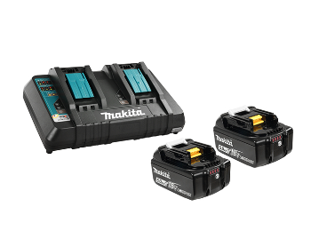 BATTERY &amp; CHARGER KIT - MAKITA  DUAL PORT RAPID CHARGER C/W