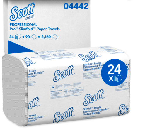 TOWELS - SCOTT PRO PLUS  SLIMFOLD WHITE 90 X 24/CS 