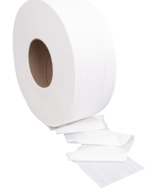 TOILET TISSUE - 1 PLY JUMBO 12  X 1500&#39; 2.4&quot; CORE (070600)