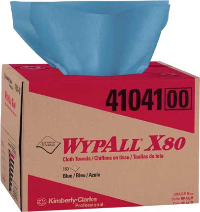 WIPER - KC WYPALL X80 POP UP  BOX BLUE WIPE H/DUTY &amp; ROUGH 