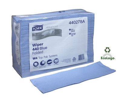 WIPER - TORK 4 PLY ADVANCED  TOP-PAK INDUSTRIAL BLUE 450/CS 