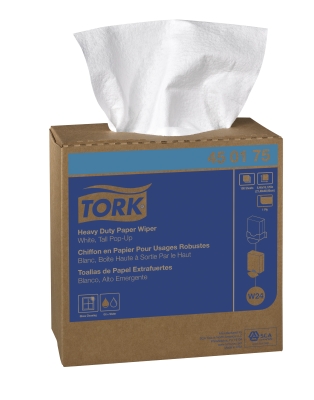 WIPER - TORK 1 PLY HEAVY DUTY MULTIPURPOSE POP UP BOX WHITE 