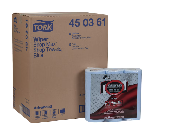 WIPER - TORK SHOPMAX BLUE  HEAVY DUTY ROLL 24 ROLLS X 55 