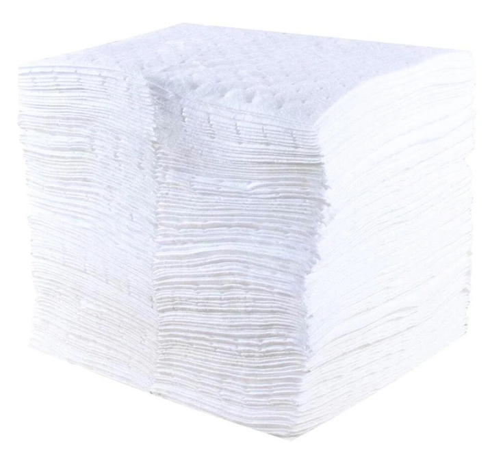 OIL ABSORBENT PADS - 15&quot; X 18&quot; * OIL ONLY * 100/BALE 