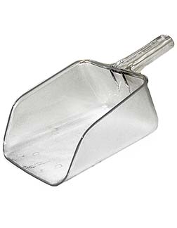 SCOOP - 64 OZ UTILITY CLEAR PLASTIC ICE SCOOP (9F76)