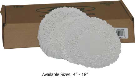 DOILIES - 5&quot; ROUND PAPER LACE  WHITE 1000/CS