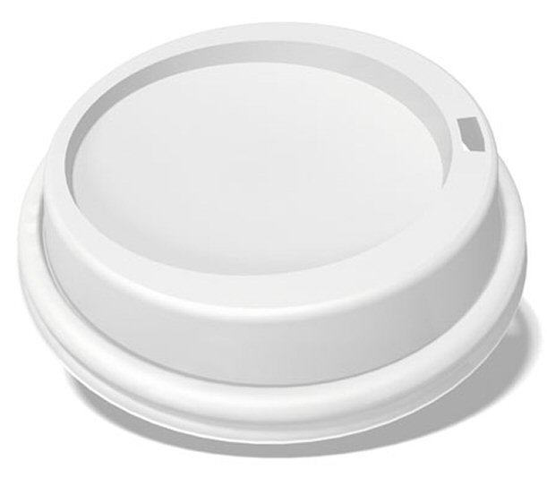 LID - CUP PLASTIC DOME FITS 8  OZ COFFEE CUP WHITE 1000/CS