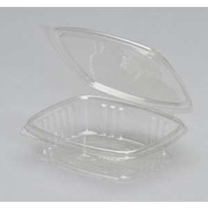 CONT - PLASTIC 8 OZ DELI 6&quot; X 4.5&quot; X 1.5&quot; W/HINGED LID