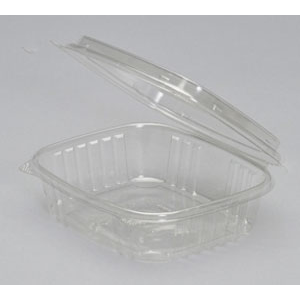 CONT - PLASTIC 24 OZ DELI W/ HINGED LID CLEAR 200/CS