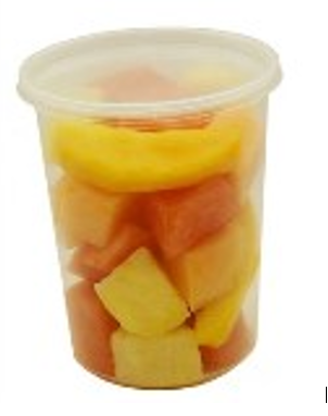 FOOD CONTAINER - SOUP 32 OZ  PLASTIC DELI ROUND, CLEAR 