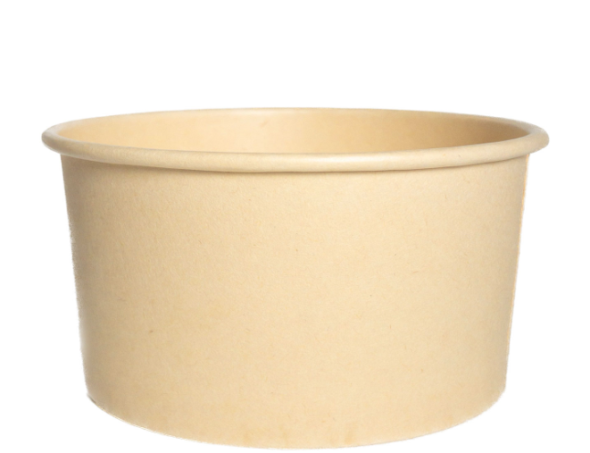 FOOD CONTAINER - 8 OZ BOWL  KRAFT PAPER BAMBOO 500/CS