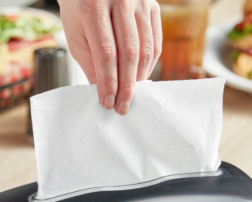 NAPKINS - 1 PLY WHITE 1/4 FOLD FOLD ONE NAP 6000/CS