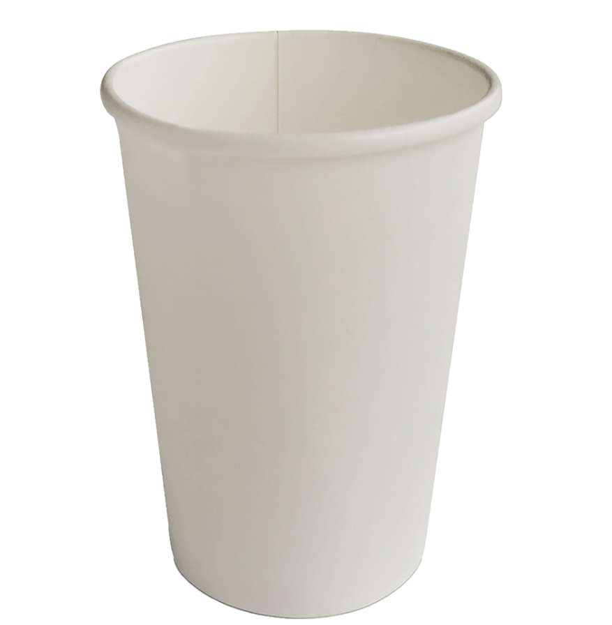 CUPS - 12 OZ HOT SINGLE WALL  DRINK CUP WHITE 1000/CS