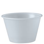 CUPS - 4 OZ PLASTIC SOUFFLE PORTION CLEAR 2500/CS (CU104)