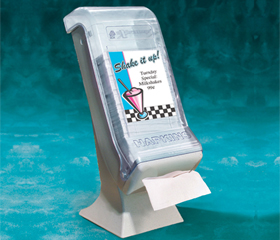 DISPENSER - TORK NAPKIN  XPRESSNAP W/STAND CRYSTAL BLUE 