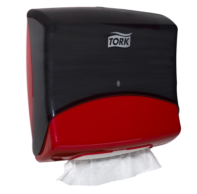 DISPENSER - FOLDED WIPER  CLOTH RED/SMOKE (6540281)