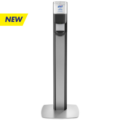 DISPENSER &amp; STAND - SANITIZER ES8 MESSENGER SILVER PANEL