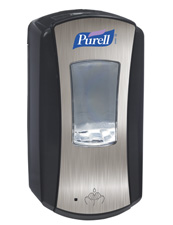 DISPENSER - SANITIZER PURELL LTX 12 CHROME/BLACK TOUCH FREE