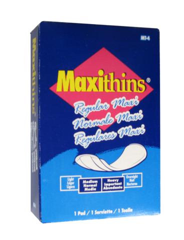 MAXI THIN PADS #4 - 250/CS SOFT &amp; THIN VENDED (MT-4)