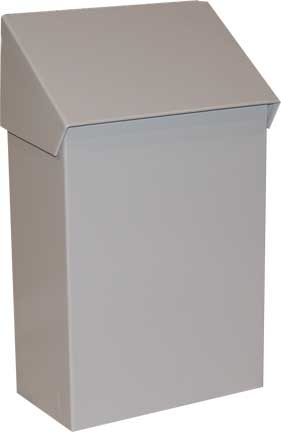 SANI NAPKIN DISPOSAL BIN -  WHITE METAL