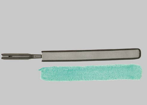 DUSTER - HYGEN QUICK CONNECT FLEXI WAND &amp; GREEN MICROFIBRE 