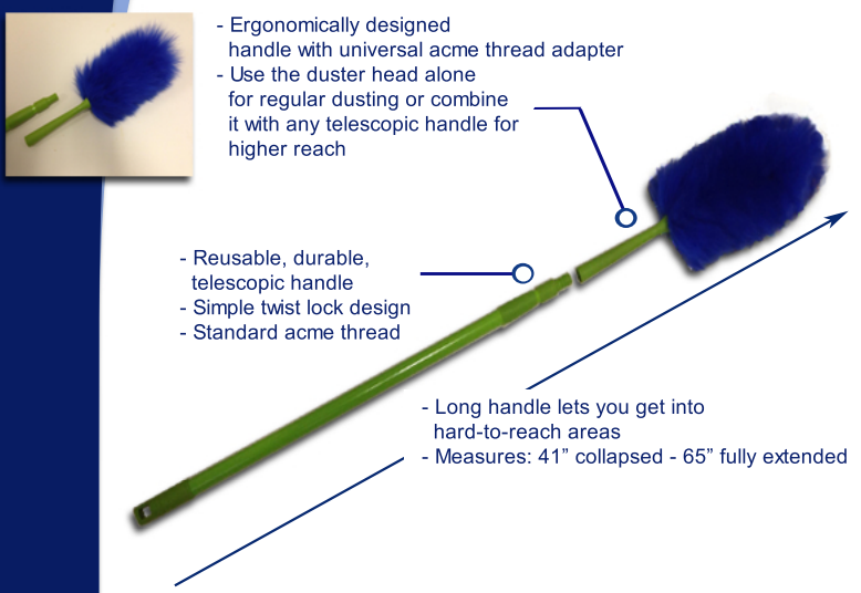 DUSTER - 65&quot; LAMBSWOOL  TELESCOPIC 