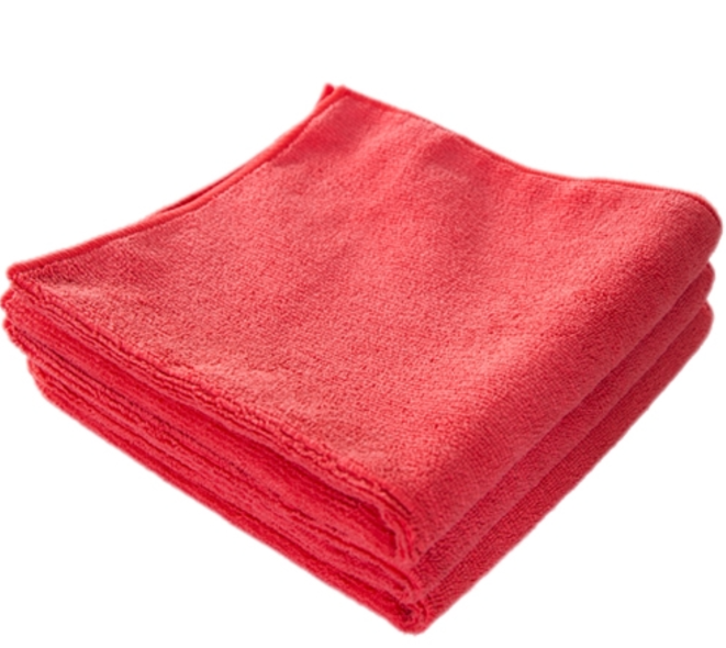 WIPER - MICROFIBRE RED CLOTH  14&quot; X 14&quot; EACH