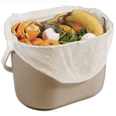 GARBAGE BAGS - 17 X 17 CLEAR COMPOSTABLE ROLLS 500/CS