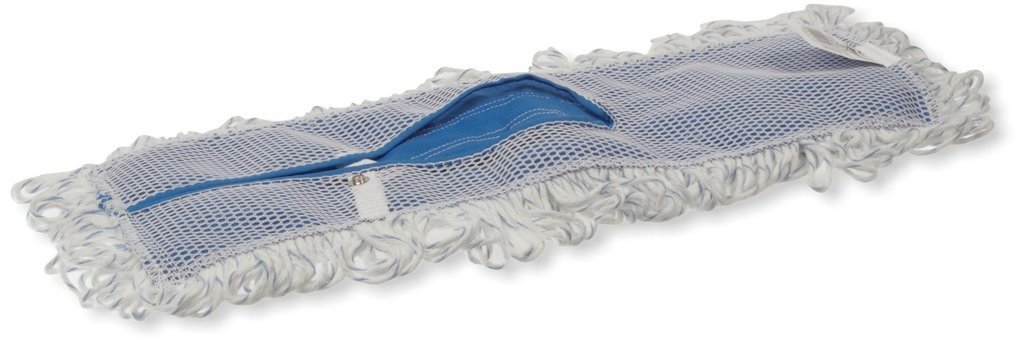 MOP PAD - 18&quot; FINISH MOP LOOPED FRINGE BLUE/WHITE