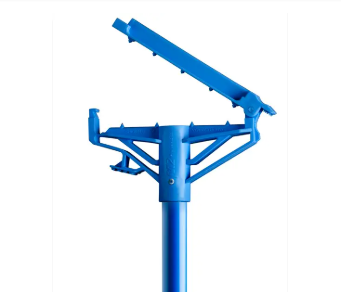MOP HANDLE - 54&quot; FIBREGLASS STEP-N-GO W/FOOT PEDAL BLUE 