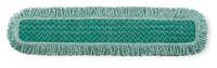 MOP PAD - 36&quot; MICROFIBER HYGEN DUST FLOOR PAD W/FRINGE GREEN