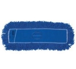 MOP HEAD - 60" HI-STAT DUST MOP TIE-ON STYLE 5" WIDE BLUE