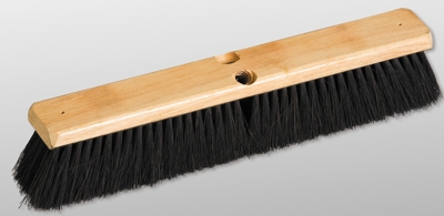 BROOM - 18&quot; FINE-MED SWEEP TAMPICO FIBRE WOOD BLOCK