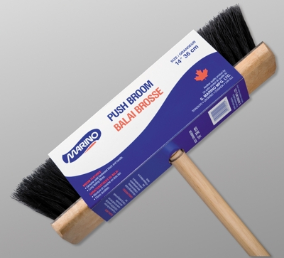 BROOM - 24&quot; TAMPICO FIBRE ALL PURPOSE WOOD BLOCK