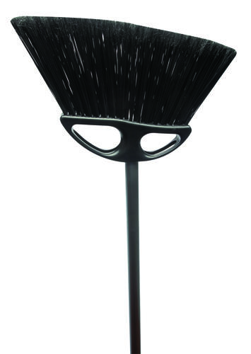 BROOM - 12&quot; LARGE ANGLE BROOM COMPLETE W/48&quot; BLACK HANDLE