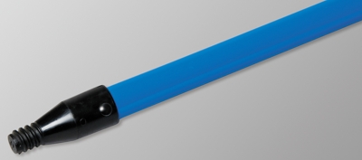 BROOM HANDLE - 60&quot; X 1&quot; FIBREGLASS BLUE THREADED TIP