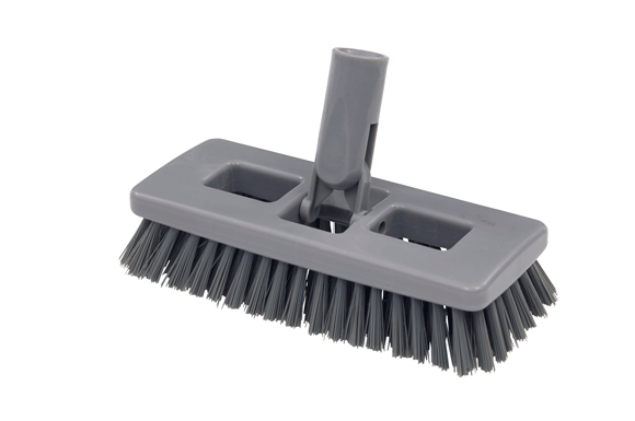 BRUSH - 9&quot; UNIVERSAL FLOOR /  WALL SCRUB SWIVEL GREY 