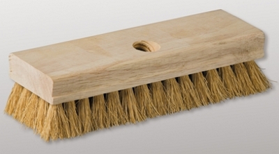 BRUSH - CARPET BRUSH 8&quot; WOOD BLOCK W/ WHITE TAMPICO