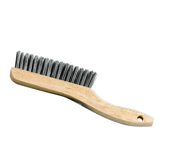 BRUSH - 10&quot; SHOE HANDLE WIRE  SCRATCH BRUSH FOR HEAVY DUTY 