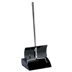 LOBBY DUST PAN - METAL LOBBY  HOODED BLACK EA.