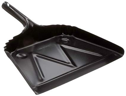 DUST PAN - 12&quot; METAL BLACK