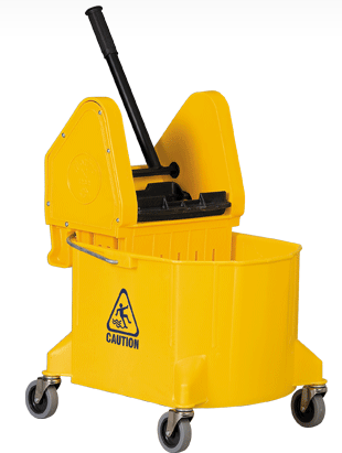 BUCKET &amp; WRINGER COMBO - 32 QRT DOWN PRESS YELLOW 