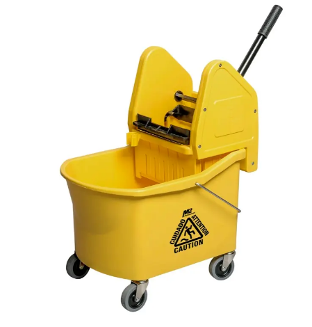 BUCKET &amp; WRINGER COMBO - 32 QRT DOWN PRESS YELLOW 