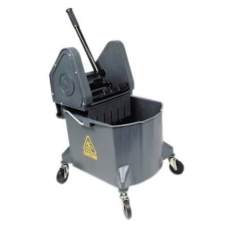 BUCKET &amp; WRINGER COMBO - 32 QRT DOWN PRESS GREY GRIZZLY 